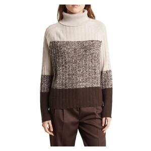 360 Cashmere Skull Cashmere Brown Zena Turtleneck Cashmere Sweater Sz.M NWT